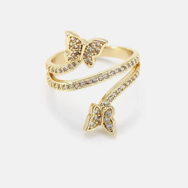 Gražus rankų darbo žiedas drugelių gyvūnams