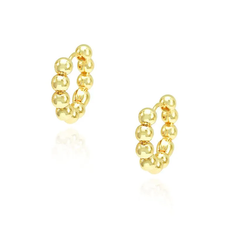 Blizgūs apvalūs karoliukai su lanku