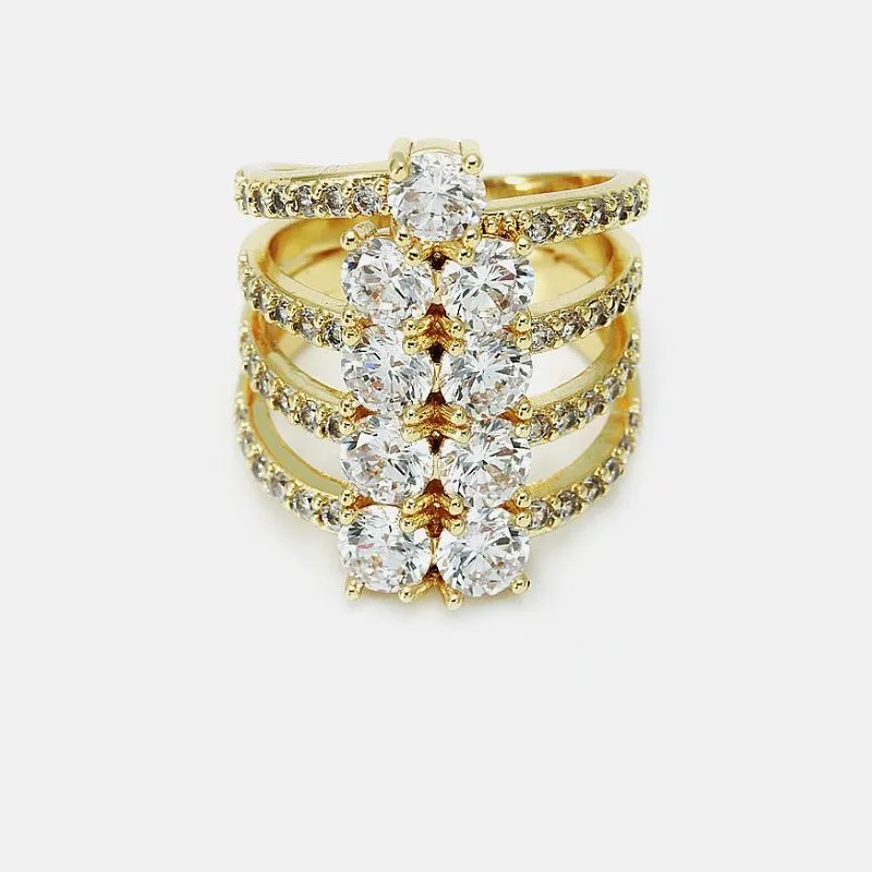 Prabangaus dizaino mados žiedų rinkinys