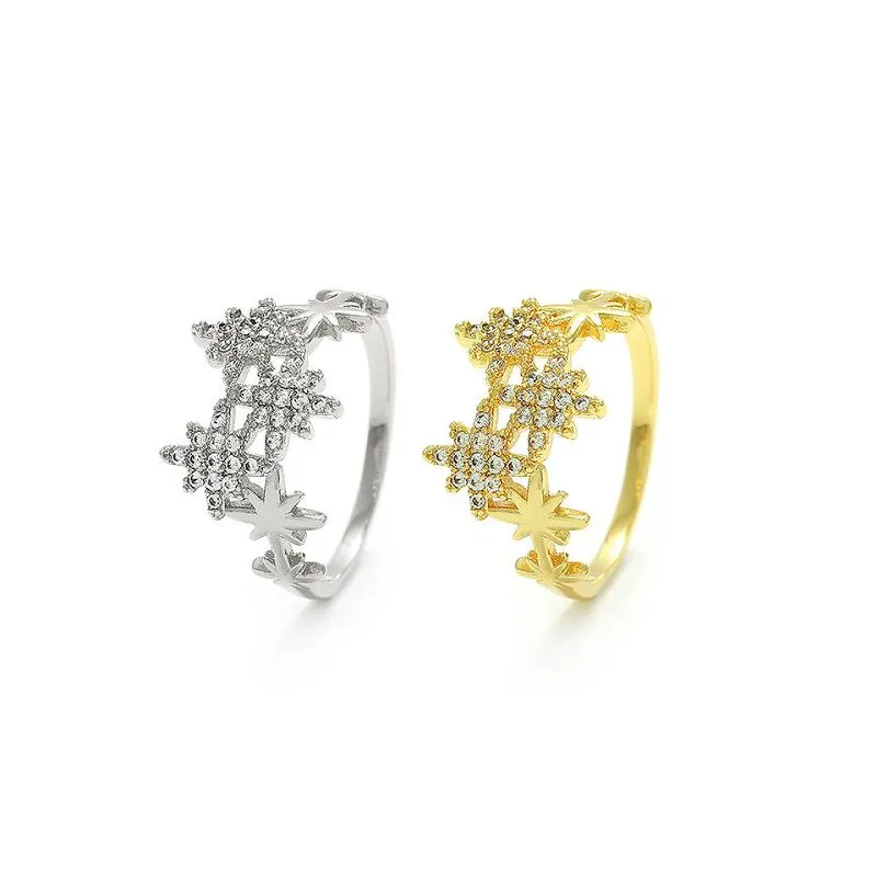 Snaigės dizaino moteriškas žiedas