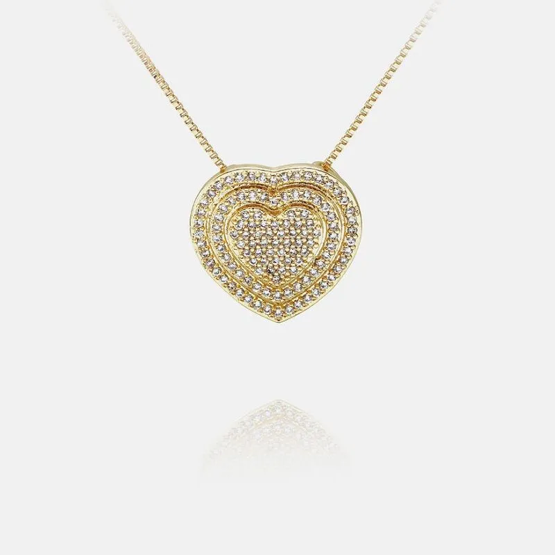 Unikalus cirkonio širdies pakabukas