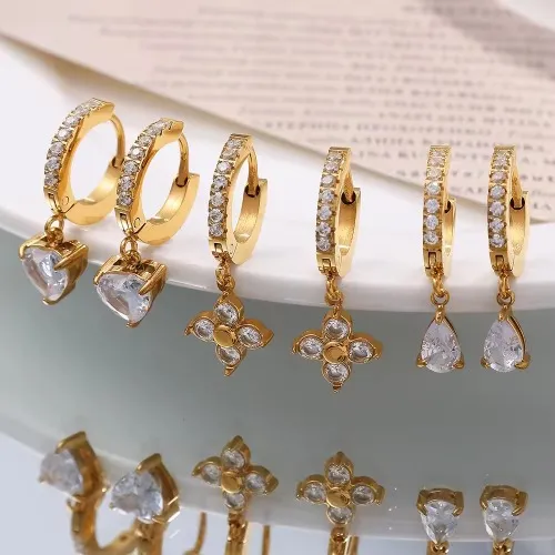 18K paauksuoti auskarai